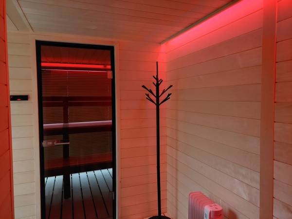 Sauna i fotel masujący