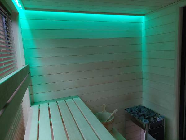 Sauna i fotel masujący