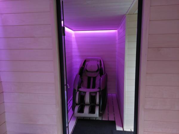 Sauna i fotel masujący