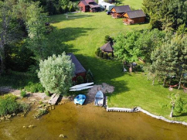 Widok na domki z lotu ptaka