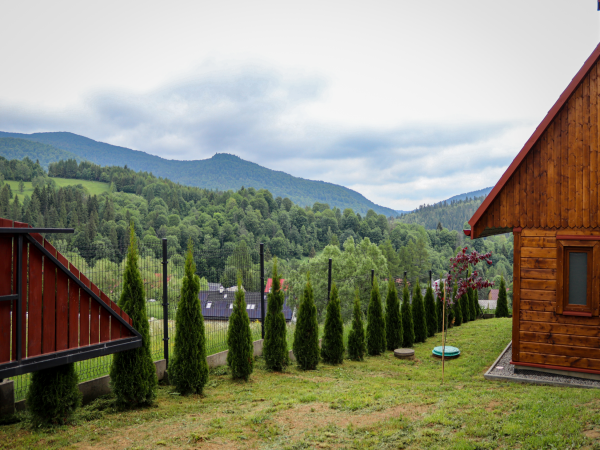 Widok w kierunku góry Horb w dalszym planie masyw Łopiennika