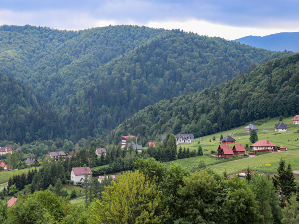 Domki nad Cisną - widok z góry Horb