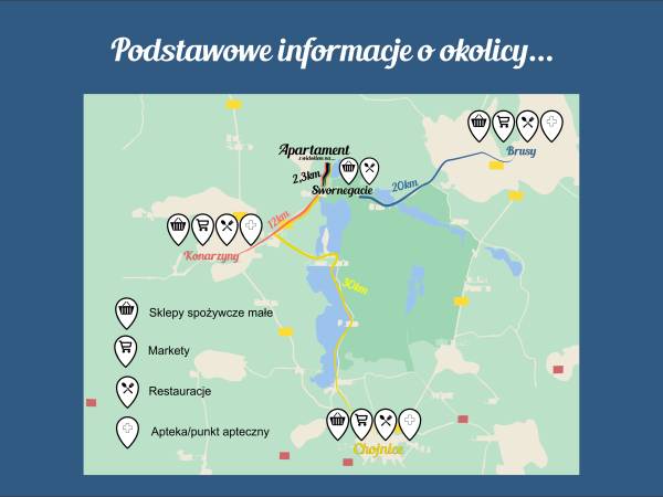 Apartament z widokiem na... jezioro, las, oraz ciszę w Swornychgaciach