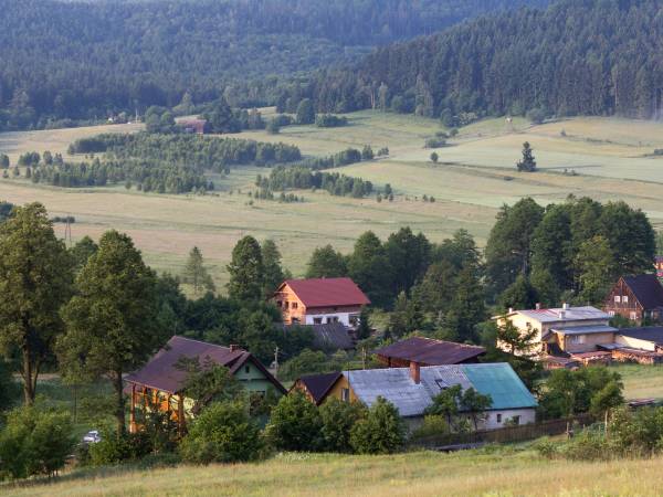 Krajobraz otaczający dom noclegowy "POD MNICHEM"