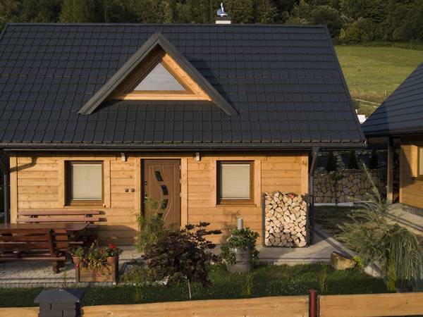 Domek całoroczny z kominkiem