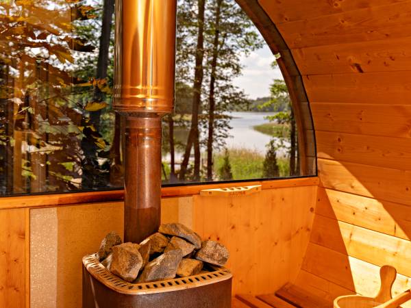 Widok z przeszklonej sauny