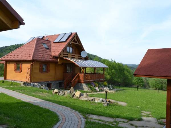 Panda widok domu, tarasu.