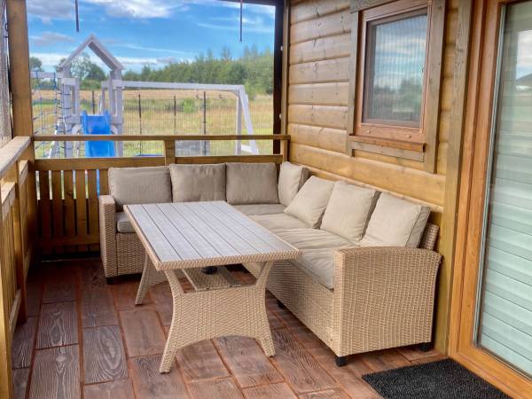 Domki WESTERN HOUSE Giżycko Fuleda Sauna Jacuzzi Kominek