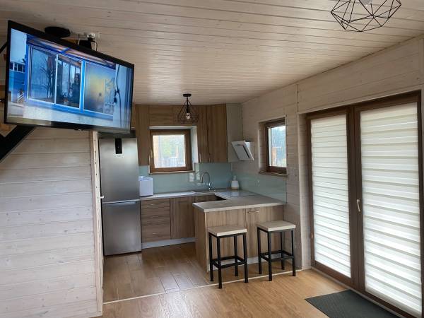 Domki WESTERN HOUSE Giżycko Fuleda Sauna Jacuzzi Kominek