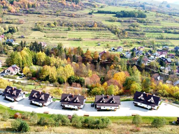 Góralskie domki z lotu ptaka