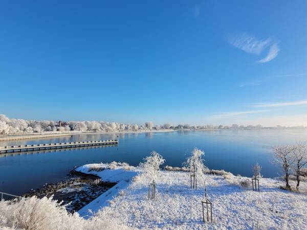 Wyspa Sobieszewska zimą 