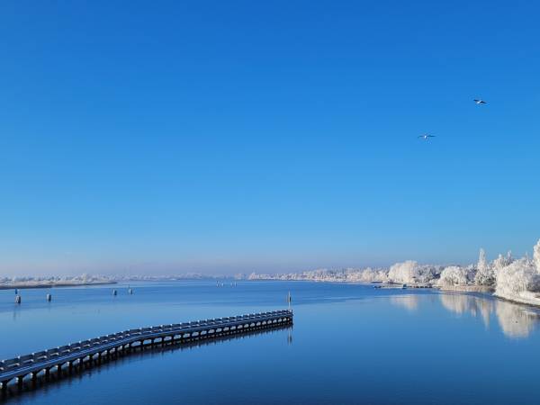 Wyspa Sobieszewska zimą 