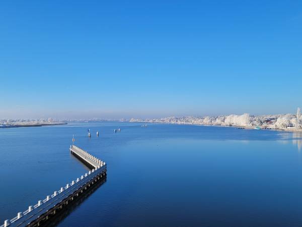 Wyspa Sobieszewska zimą 