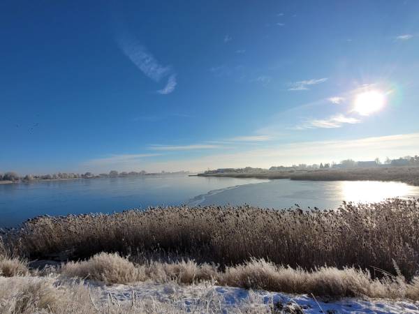 Wyspa Sobieszewska zimą 