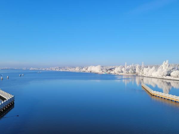 Wyspa Sobieszewska zimą 