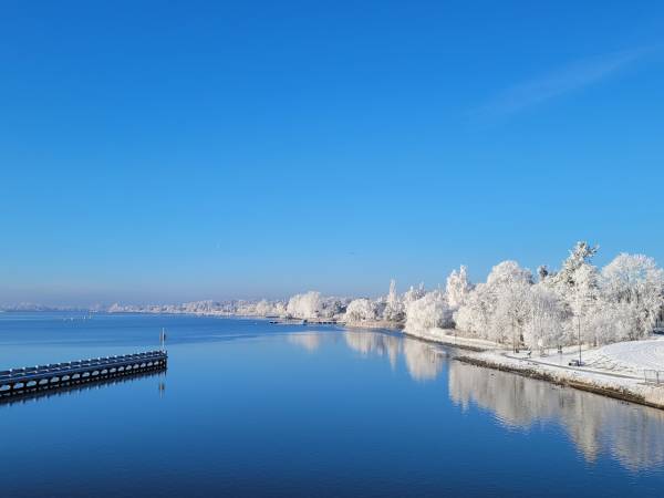 Wyspa Sobieszewska zimą 