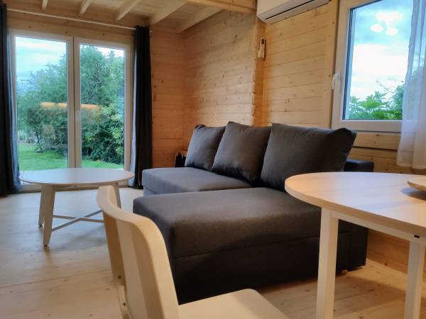 salon z wyjściem na taras