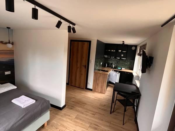 Aneks kuchenny w apartamencie dwuosobowym A02 oraz A04