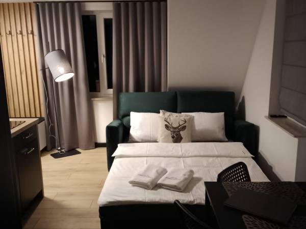 Możliwość przygotowania noclegu na rozkładanej sofie A03