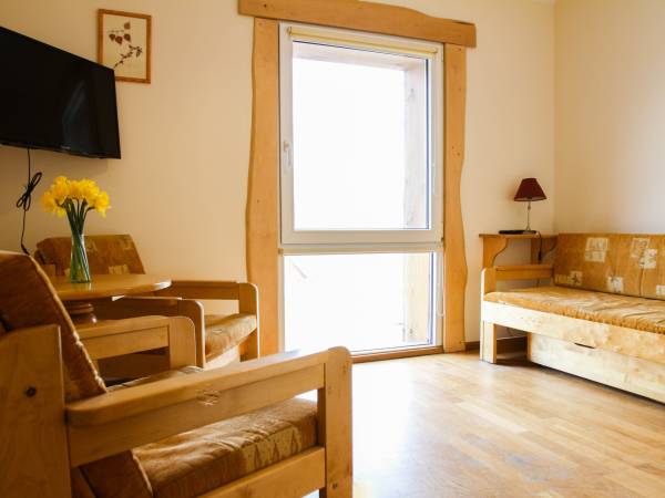 Pokoik wypoczynkowy w apartamencie brzozowym