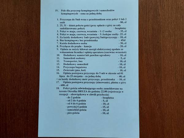 Cennik "przyczepy i kampery" - 2023r.