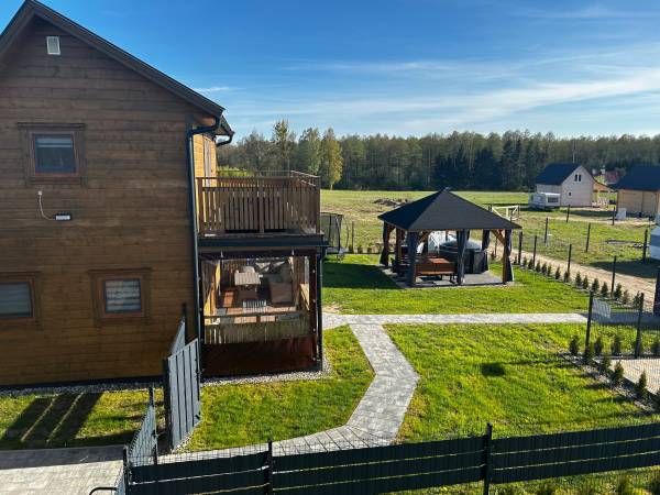 Domki WESTERN HOUSE Giżycko Fuleda Sauna Jacuzzi Kominek