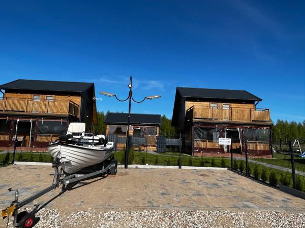 Domki WESTERN HOUSE Giżycko Fuleda Sauna Jacuzzi Kominek