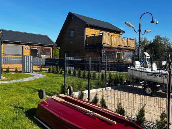 Domki WESTERN HOUSE Giżycko Fuleda Sauna Jacuzzi Kominek