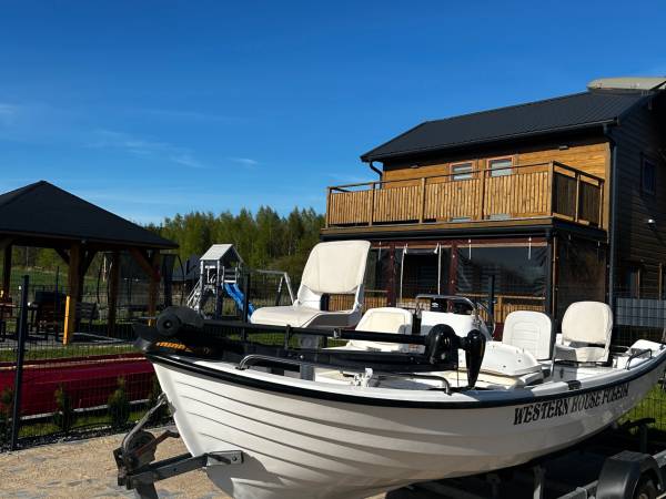 Domki WESTERN HOUSE Giżycko Fuleda Sauna Jacuzzi Kominek