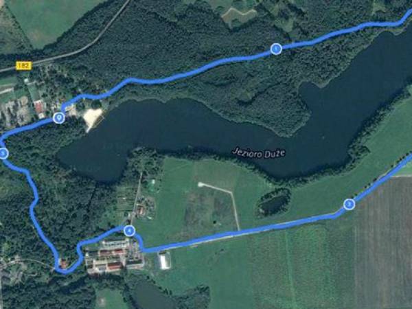 Trasa rowerowo-biegowa wokół jeziora w Lubaszu