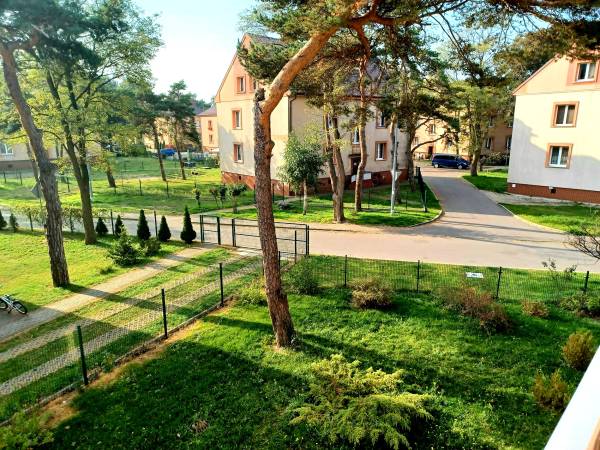 widok z balkonu z salonu