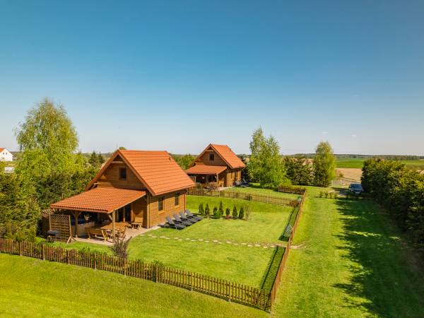 Domki drewniane z baliami - jacuzzi, całoroczne