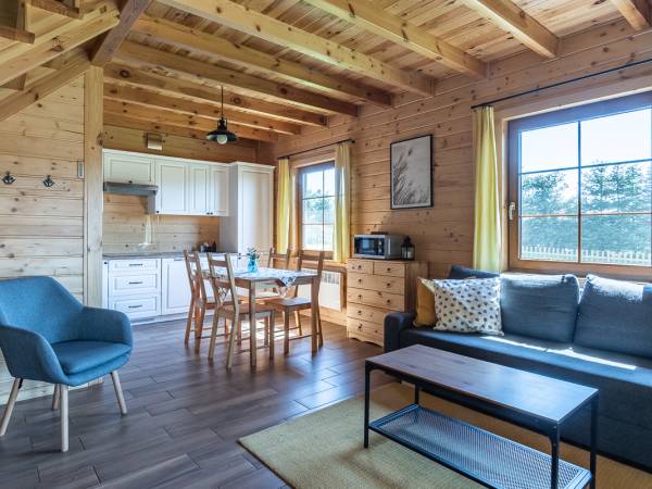 Domki drewniane z baliami - jacuzzi, całoroczne