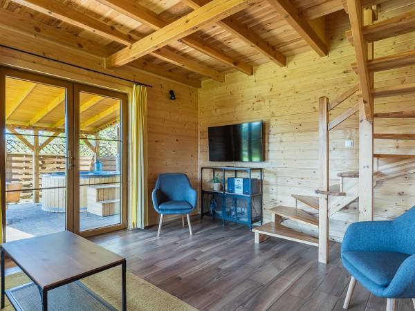 Domki drewniane z baliami - jacuzzi, całoroczne