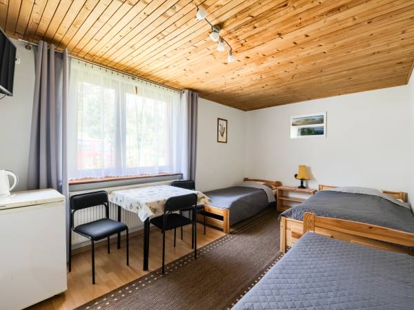 Pokój 4osob na parterze (okno wychodzące na podworko)