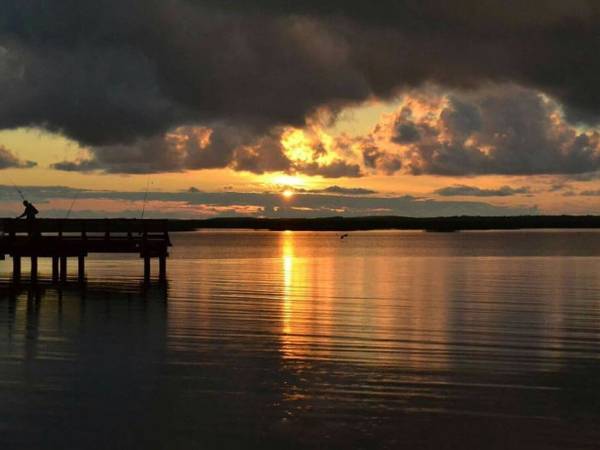 Jezioro Łebsko i pomost widokowy