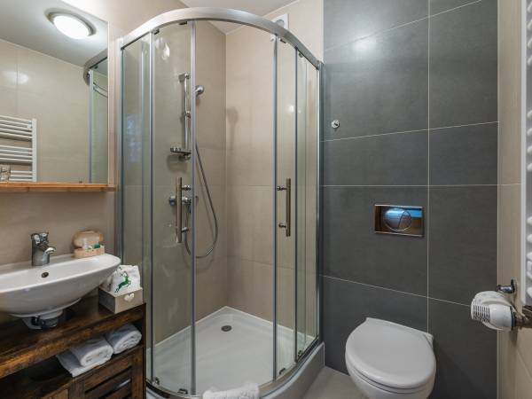 Łazienka Apartament dwuosobowy z balkonem i widokiem na góry