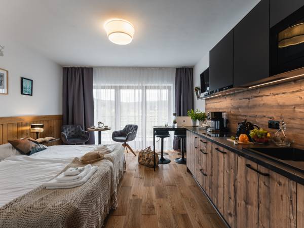 Apartament dwuosobowy z balkonem i widokiem na góry