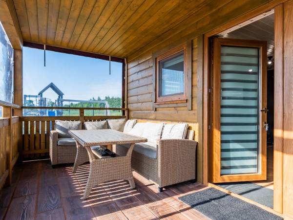 Domki WESTERN HOUSE Giżycko Fuleda Sauna Jacuzzi Kominek