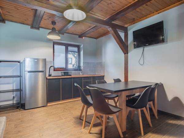 Salon z aneksem w apartamencie 10 osobowym 