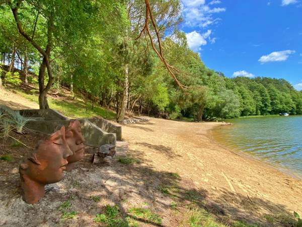 Wpadnij do lasu , domki nad jeziorem 