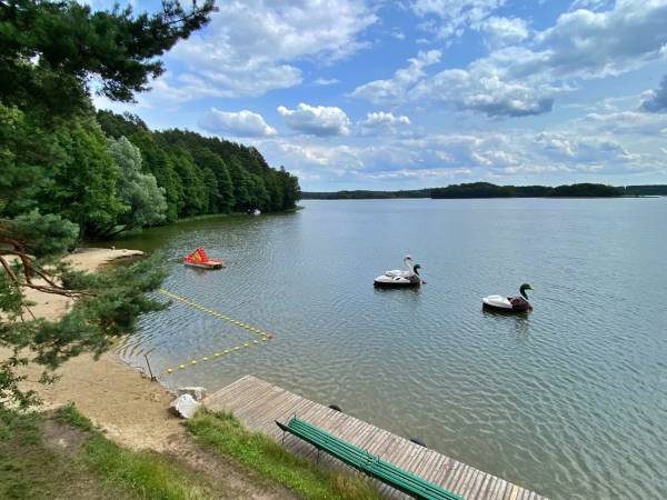 Wpadnij do lasu , domki nad jeziorem 