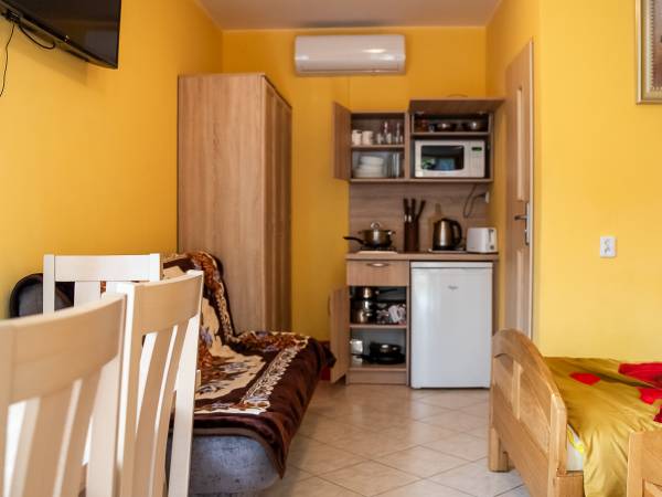 Pokój na dole z tarasem - aneks kuchenny