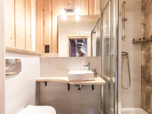 Łazienka w apartamencie Wierchy