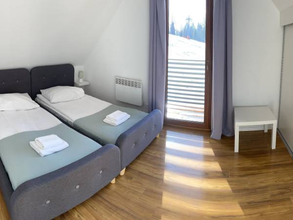 Sypialnia w domku 6 osobowym 