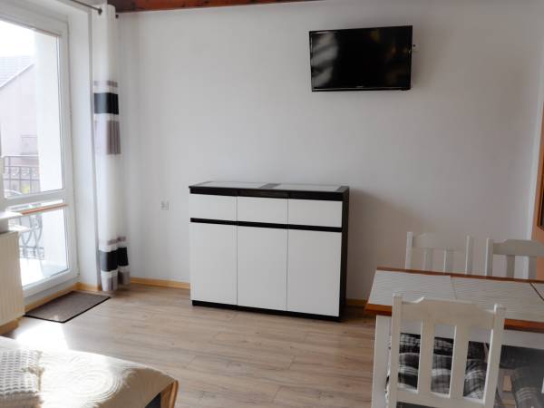APARTAMENT 2 POK.4 OSOB. NR.5 z dużym własnym BALKONEM oraz MINI KUCHNIĄ.