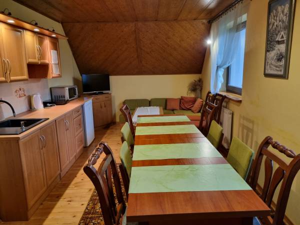 pokój dzienny z aneksem kuchennym