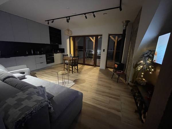 Apartament Parter - Salon z aneksem kuchennym