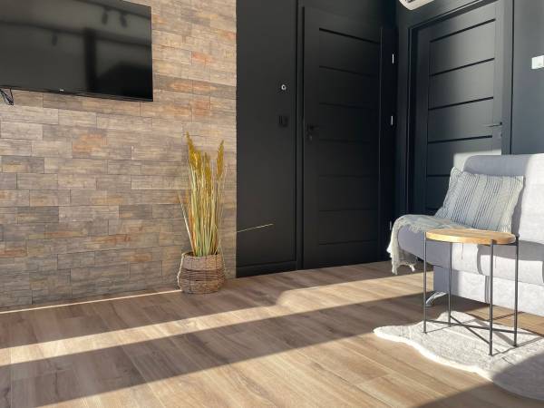 Apartament Piętro - Salon z aneksem kuchennym