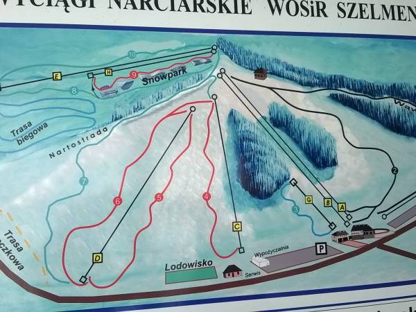 Trasy narciarskie w WOSiR Szelment